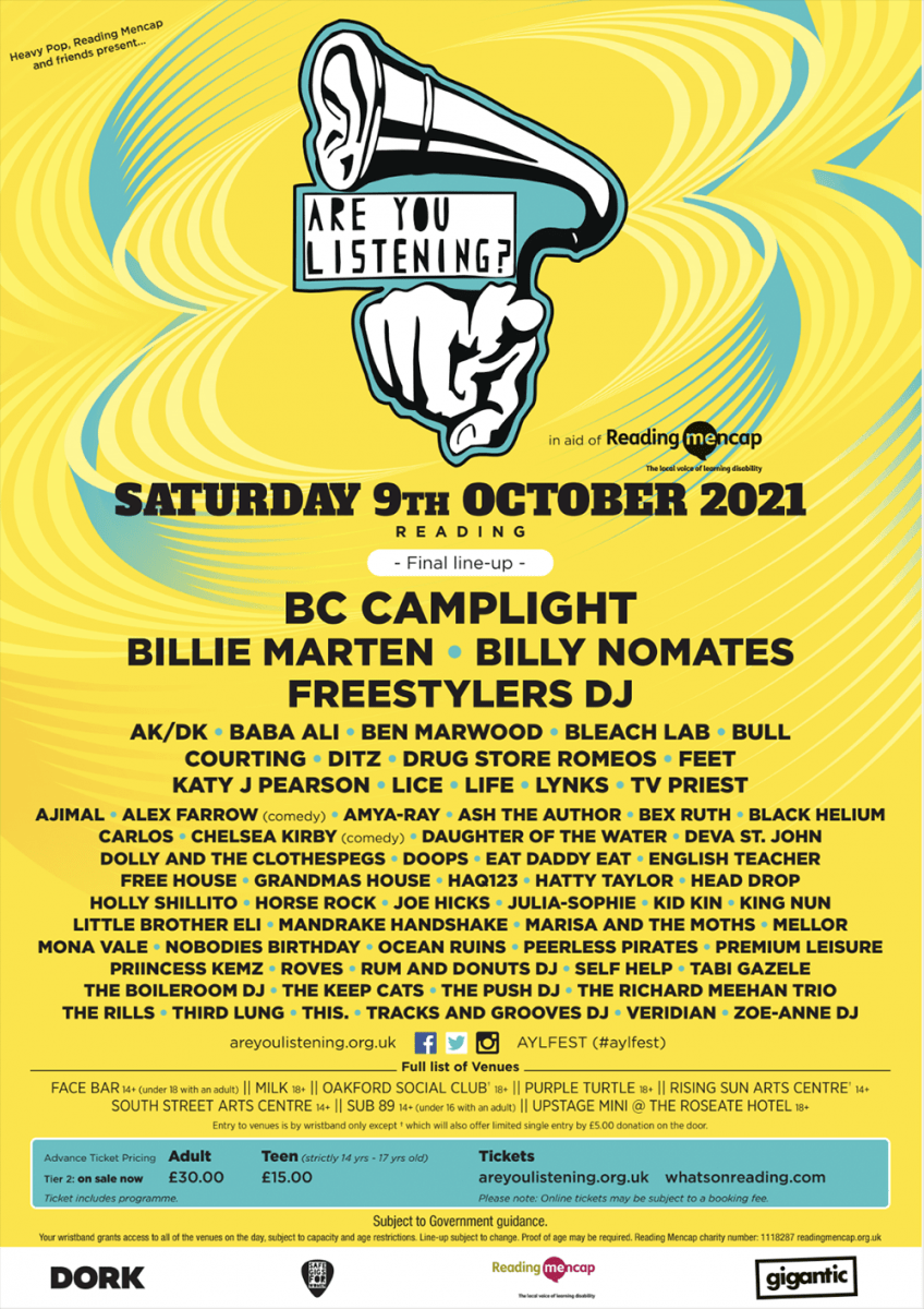 Less than two weeks until Reading's 'Are You Listening?' Festival
