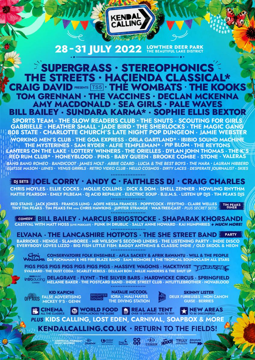 Kendal Calling announces 2022 return with Stereophonics, The Streets, Supergrass and more