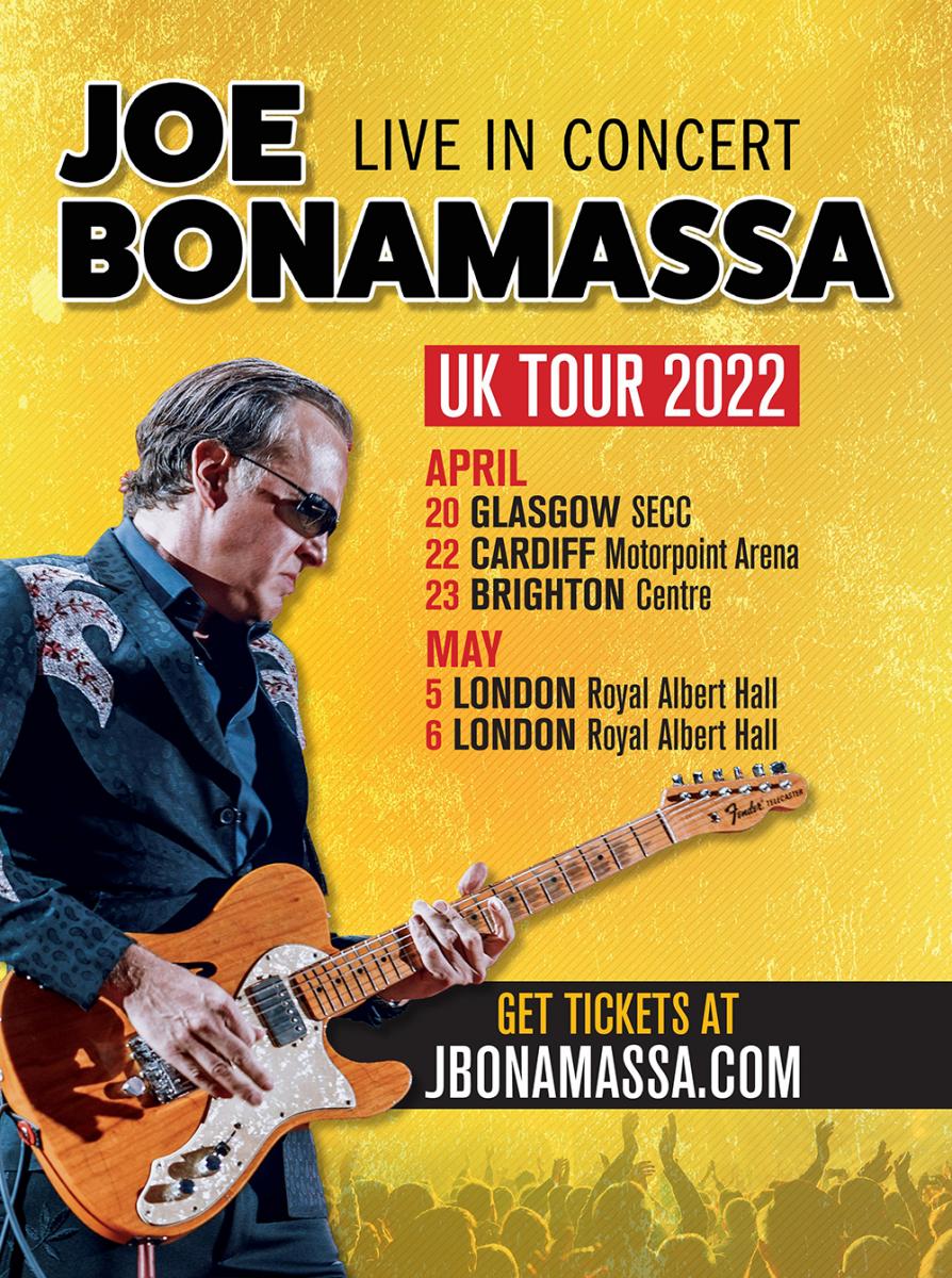 Joe Bonamassa announces 2022 UK Tour