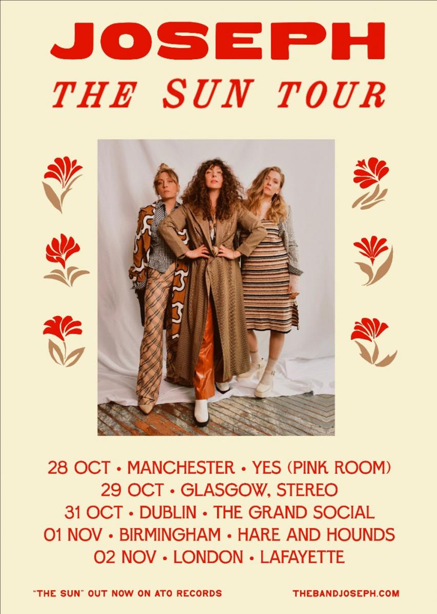 The indie-pop sister trio Joseph announce autumn UK and Ireland headline tour