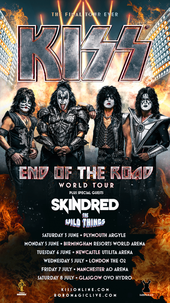 Kiss Announce special Guests Skindred for Final UK Tour