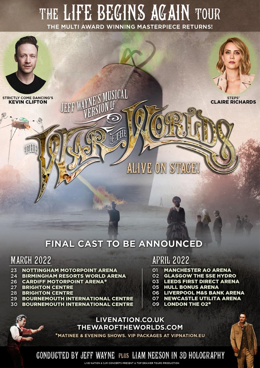 Claire Richards and Kevin Clifton announced for The War of The Worlds