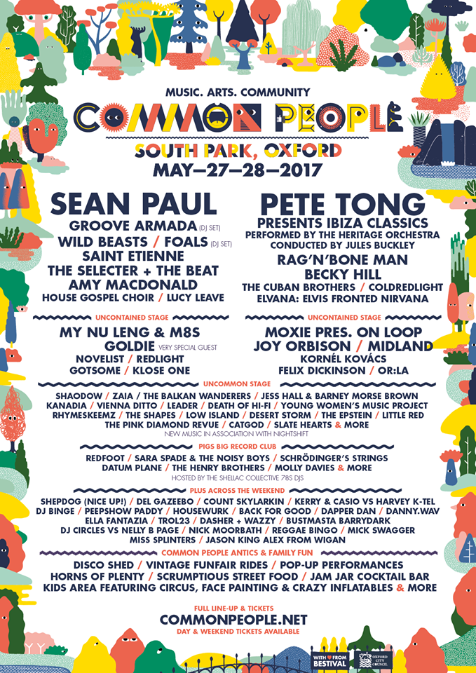 Common People Oxford announce line-up featuring some big names and raft of local talent