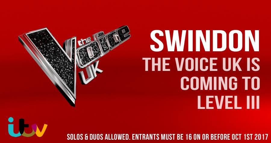 The Voice UK is coming to Swindon's Level III