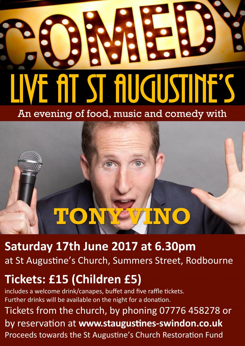 Manchester based comedian Tony Vino to perform in Swindon