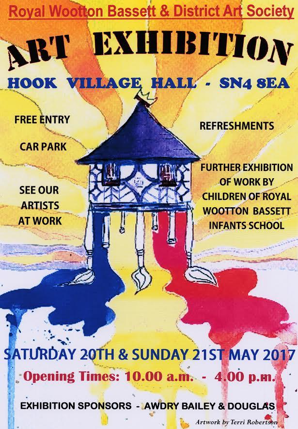 Exhibition of local artwork to take place at Hook Village Hall near Royal Wootton Bassett on 20 and 21 May