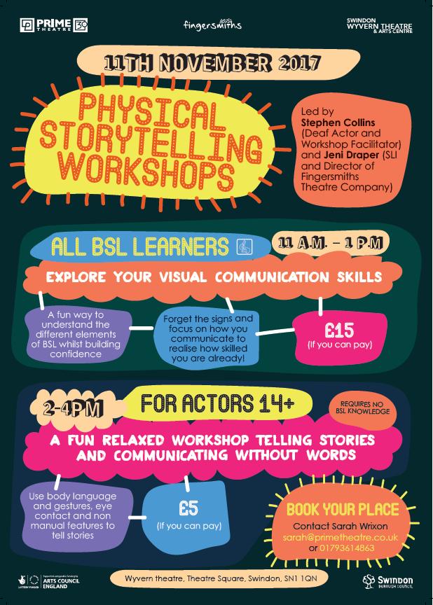 Take part in Physical Storytelling Workshops with Prime Theatre