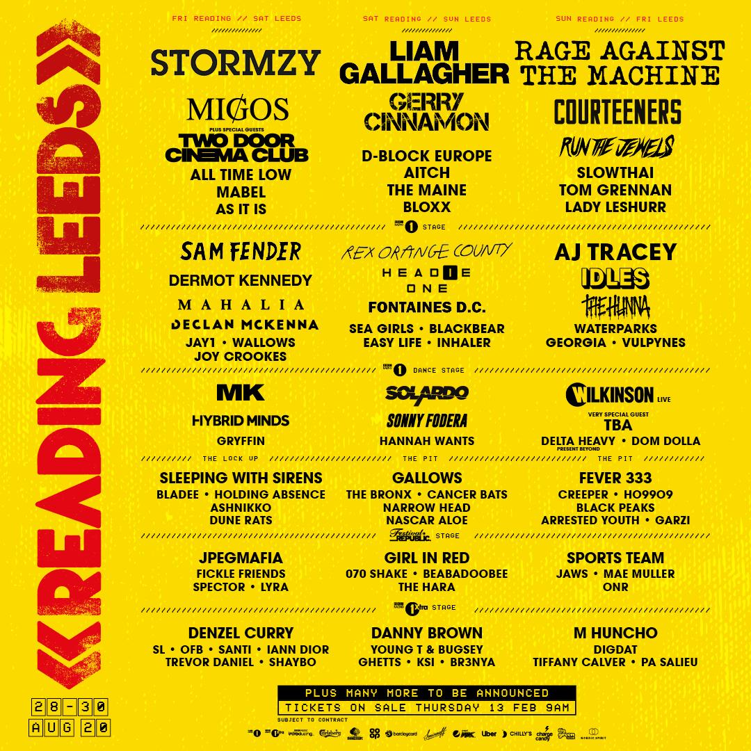 Reading and Leeds festival announcement